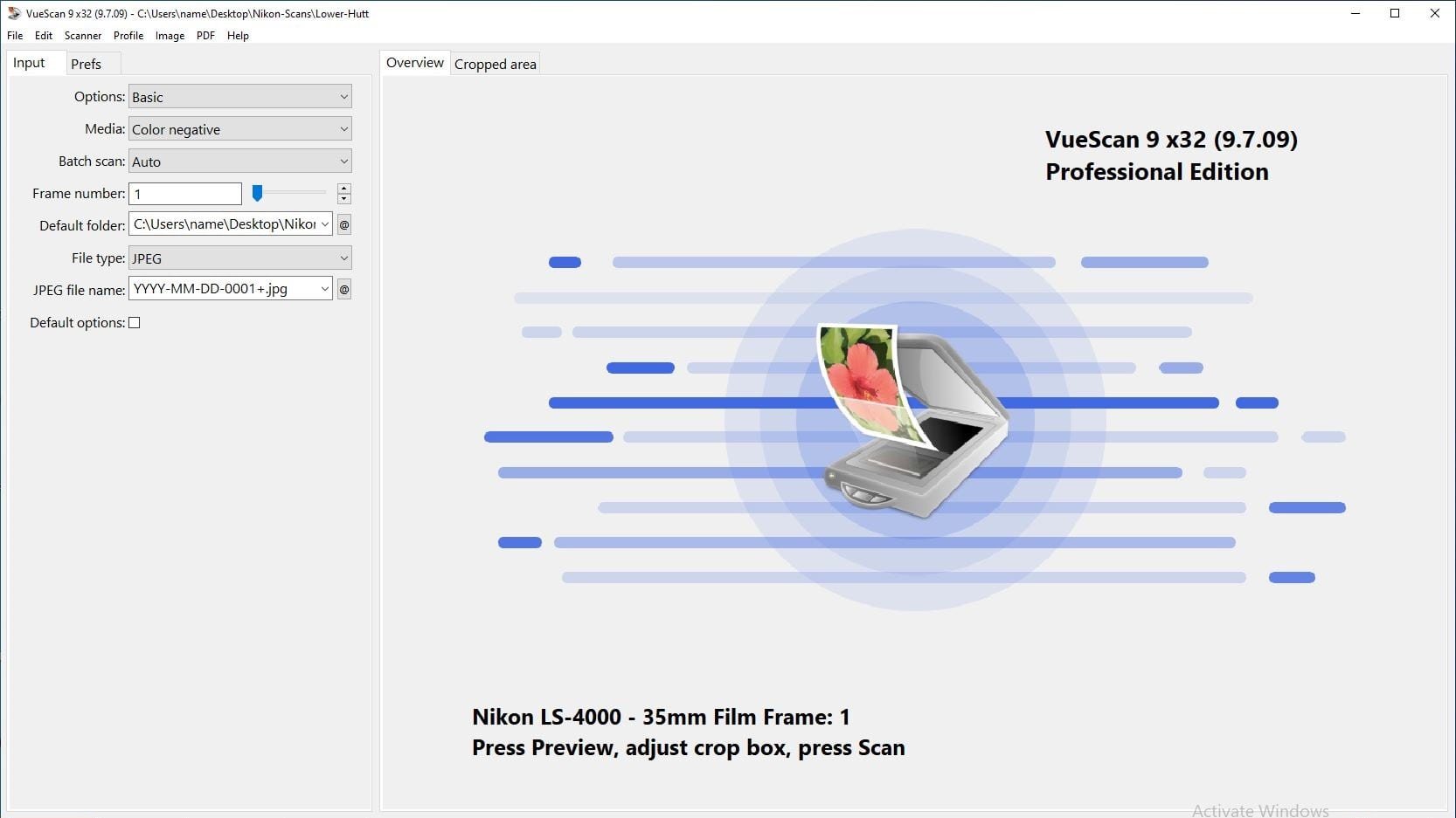 vuescan slide scanning